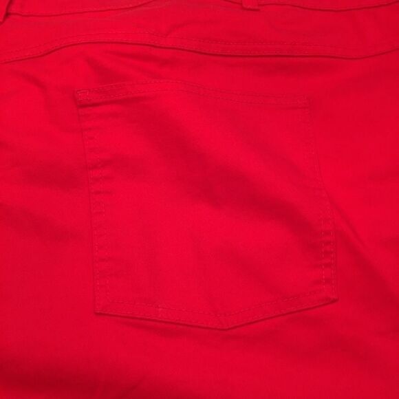 Woman Within size 42w Petite red Capris NWOT - Picture 6 of 11